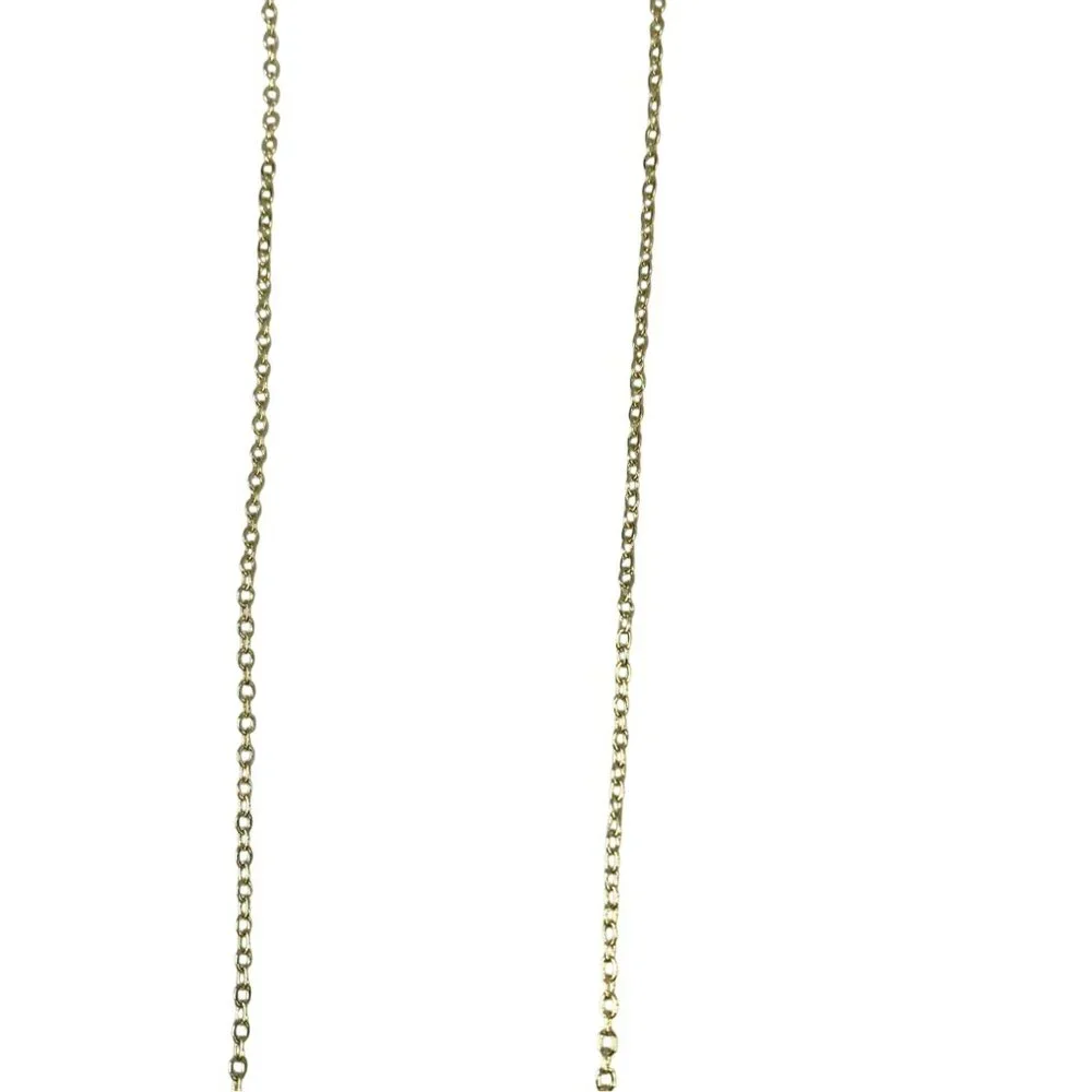 Bedazzled Love Letter Pendant Necklace Womens Gold‎ Tone Rhinestone Gemstones